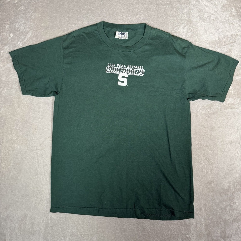 Vintage Michigan State Spartans T-Shirt Lee Sport 2000 NCAA National Champions L